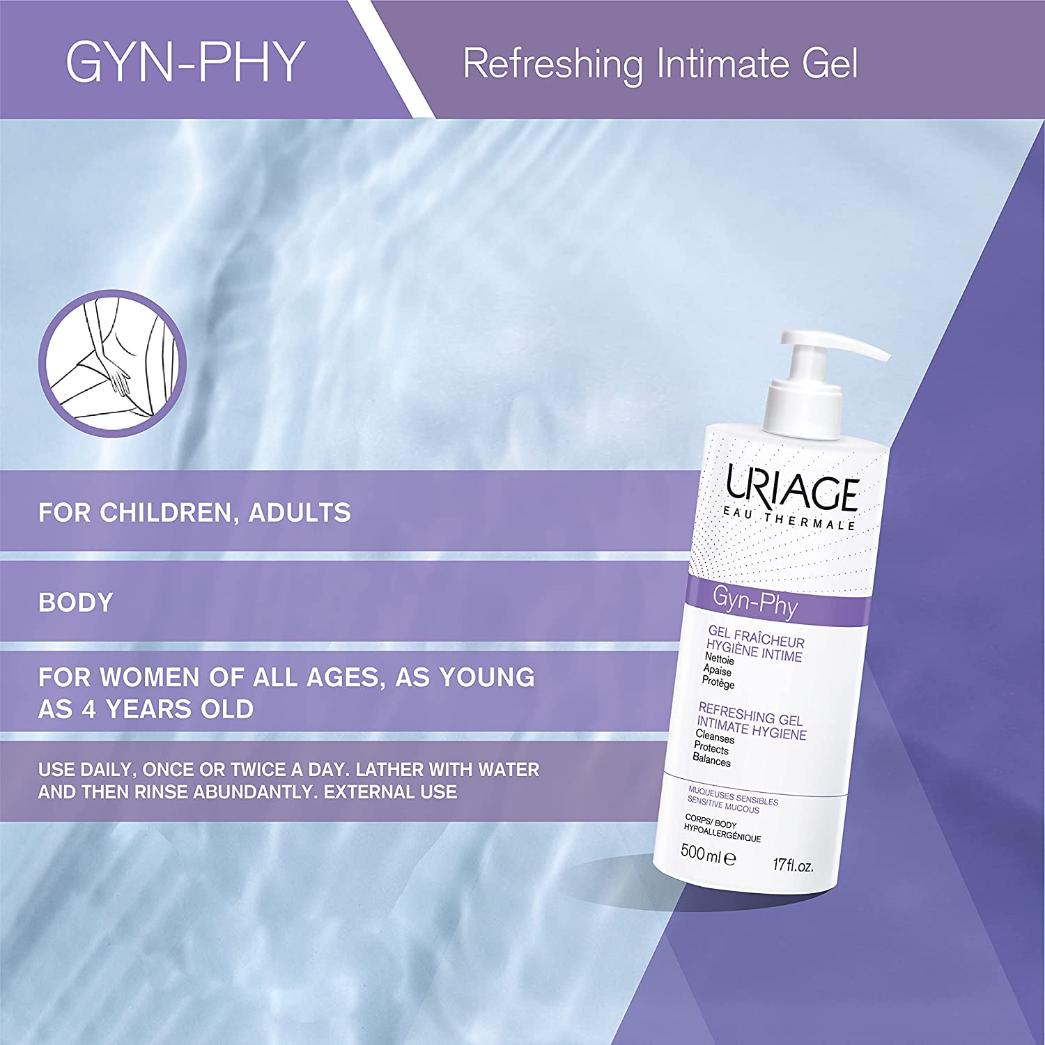 Gyn Phy Cleanser for intimate areas 500 ml