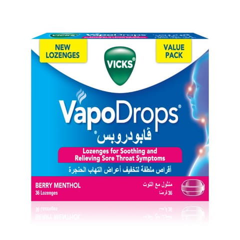 Vicks Vapodrops Berry Menthol 36 Loz