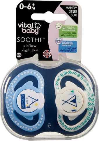 Avent Ultra Air Freeflow Soother, Deco Version, 0-6m