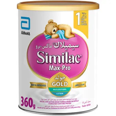 SIMILAC Max Pro Baby Formula (1) from Birth to 6 Months, 360 gm