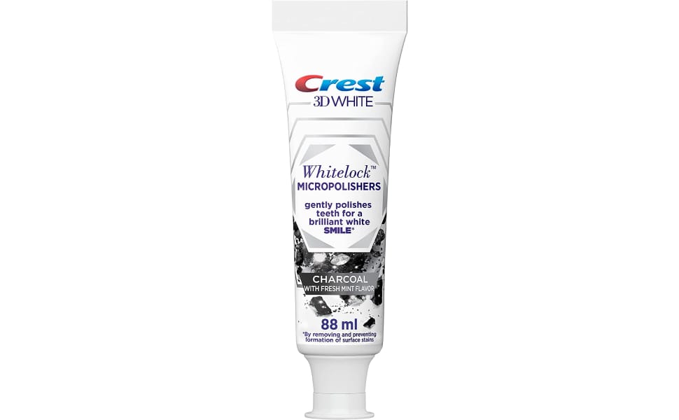 Crest, Toothpaste, 3D White Lock, Micro Polisher, Charcoal - 88 Ml - 120g