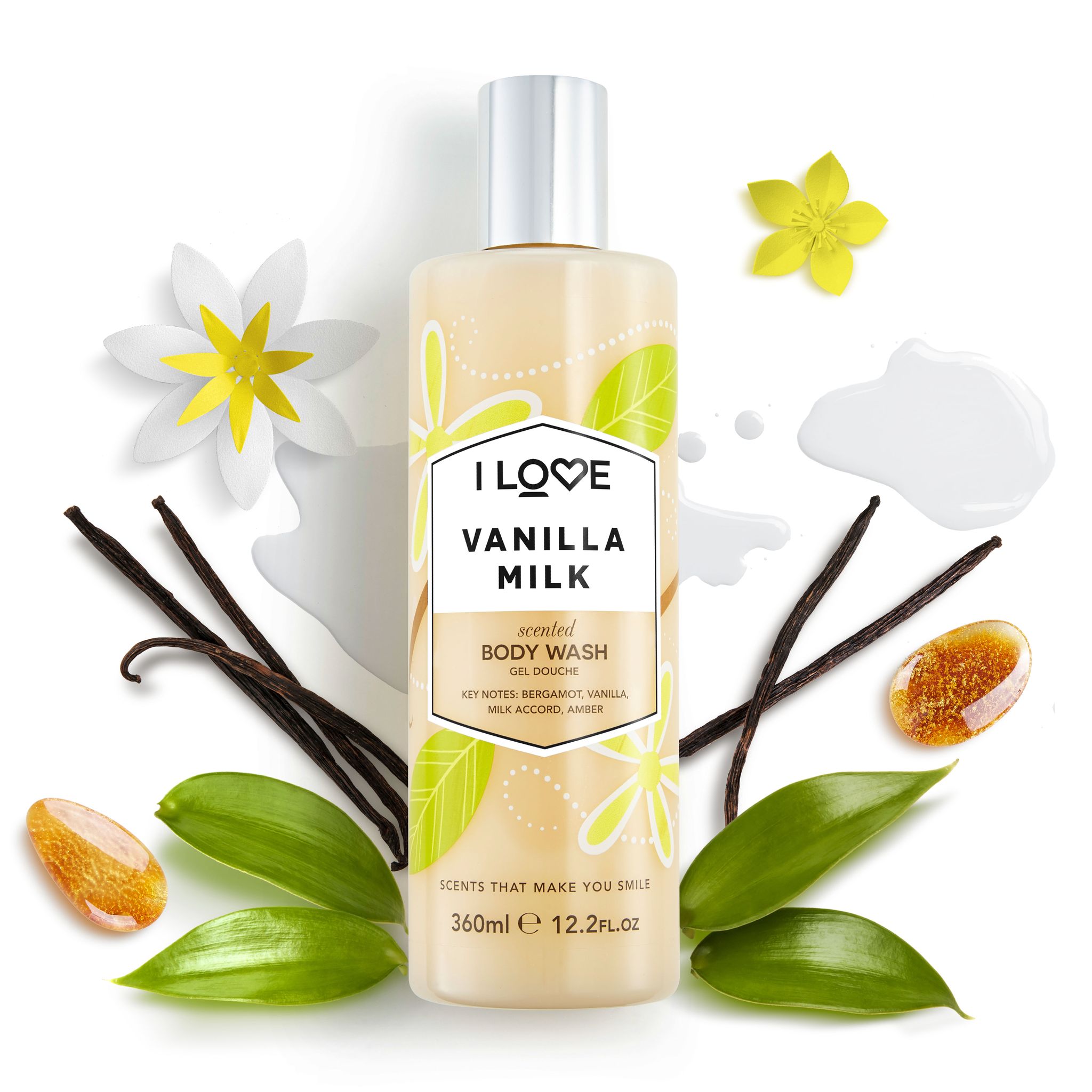 I LOVE Body Wash Vanilla Milk 375ml