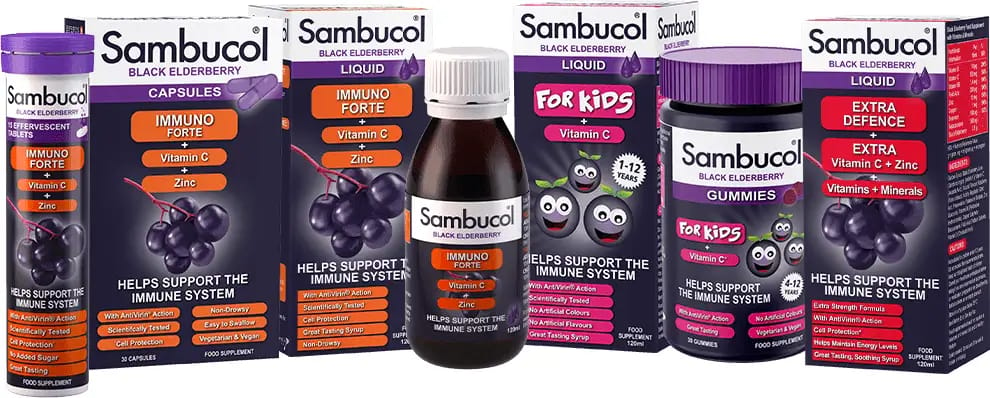 Sambucol Black Elderberry, Vitamin C & Zinc 120 ml Liquid