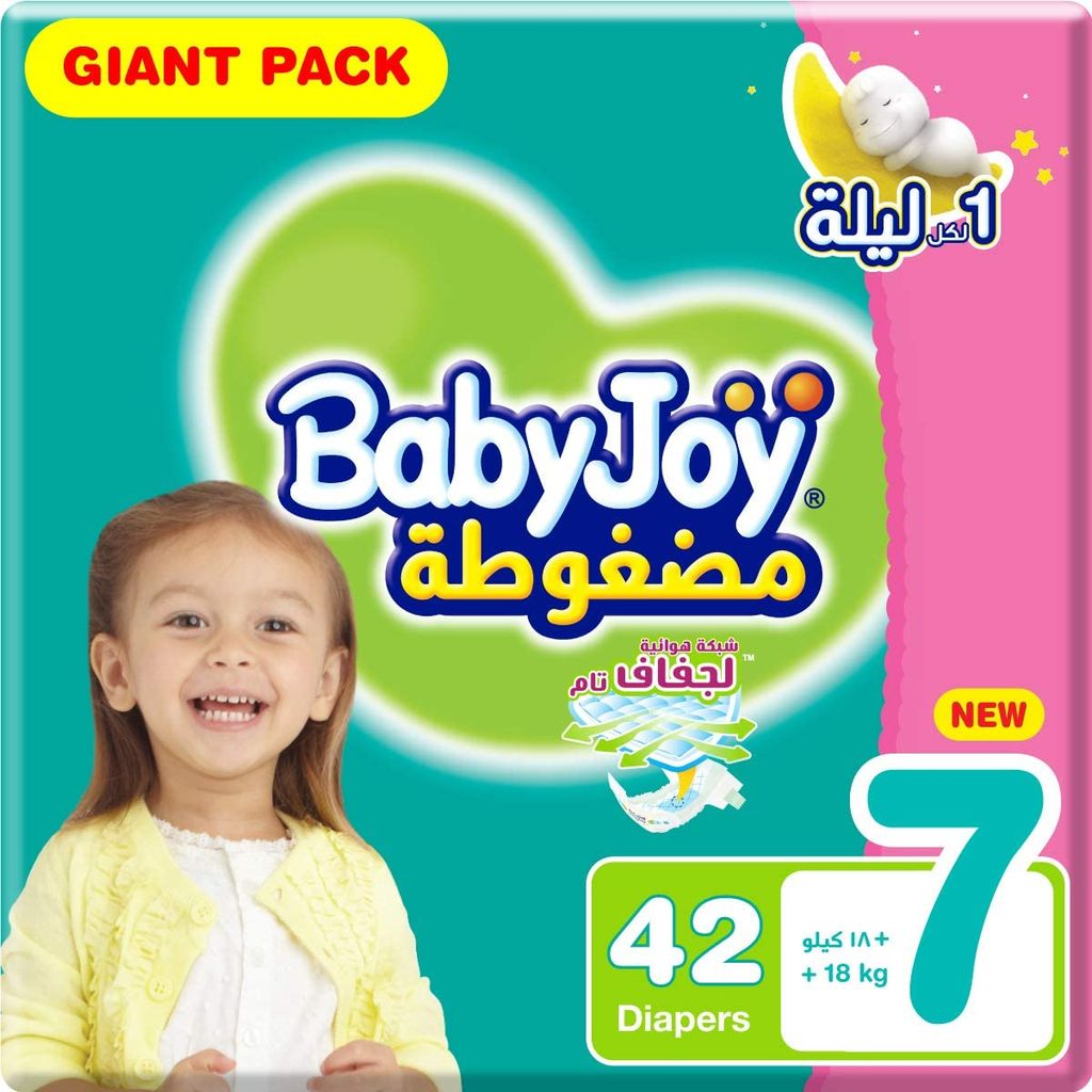 Babyjoy Diaper, Size 7 XXXL, Giant Pack, 18+ Kg, 42 Pcs