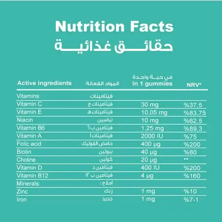 سبيكتروم الفيتامينات 60 حلوى مضغ