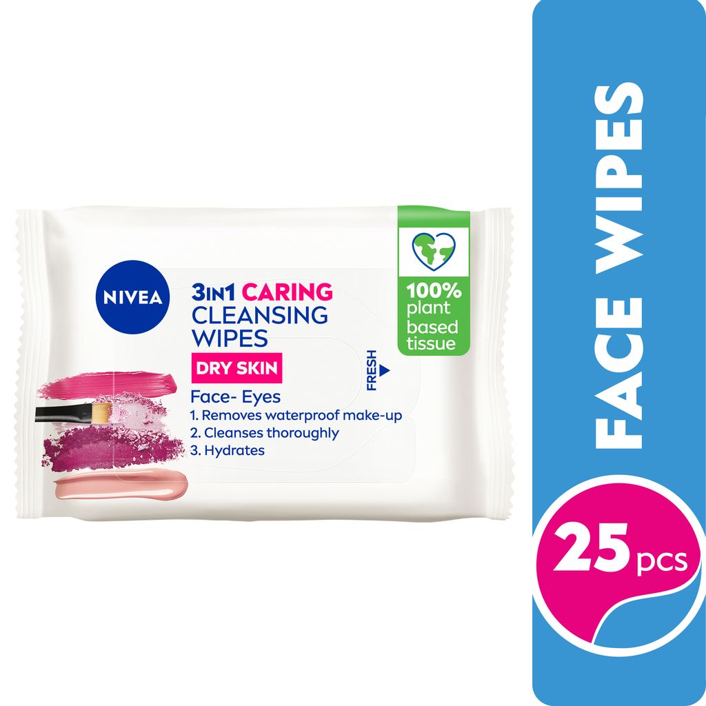 NIVEA 3 in 1 Gentle Cleansing Wipes - 25 pcs