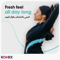 Kotex Antibacterial Panty Liners, 99% Protection from Bacteria Growth, Long Size, 20 Daily Panty Liners