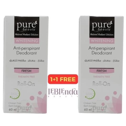 Purebeauty  Deodorant Roll-On Fresh 1+1