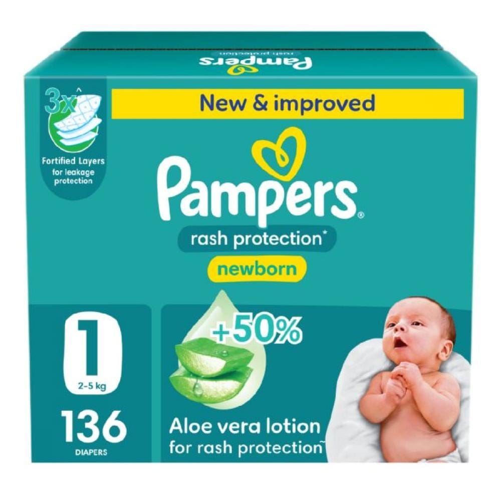 Pampers No-1 New Born Jumbo Pack 1x136