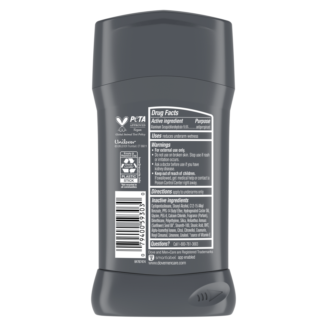 Dove M+C  Stain Defensece Deo Stk 76Gm
