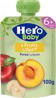 Hero Baby Pouch, 3 Fruits, 100g