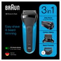 Braun Series 3  Shaver – B/Blue -310Bt