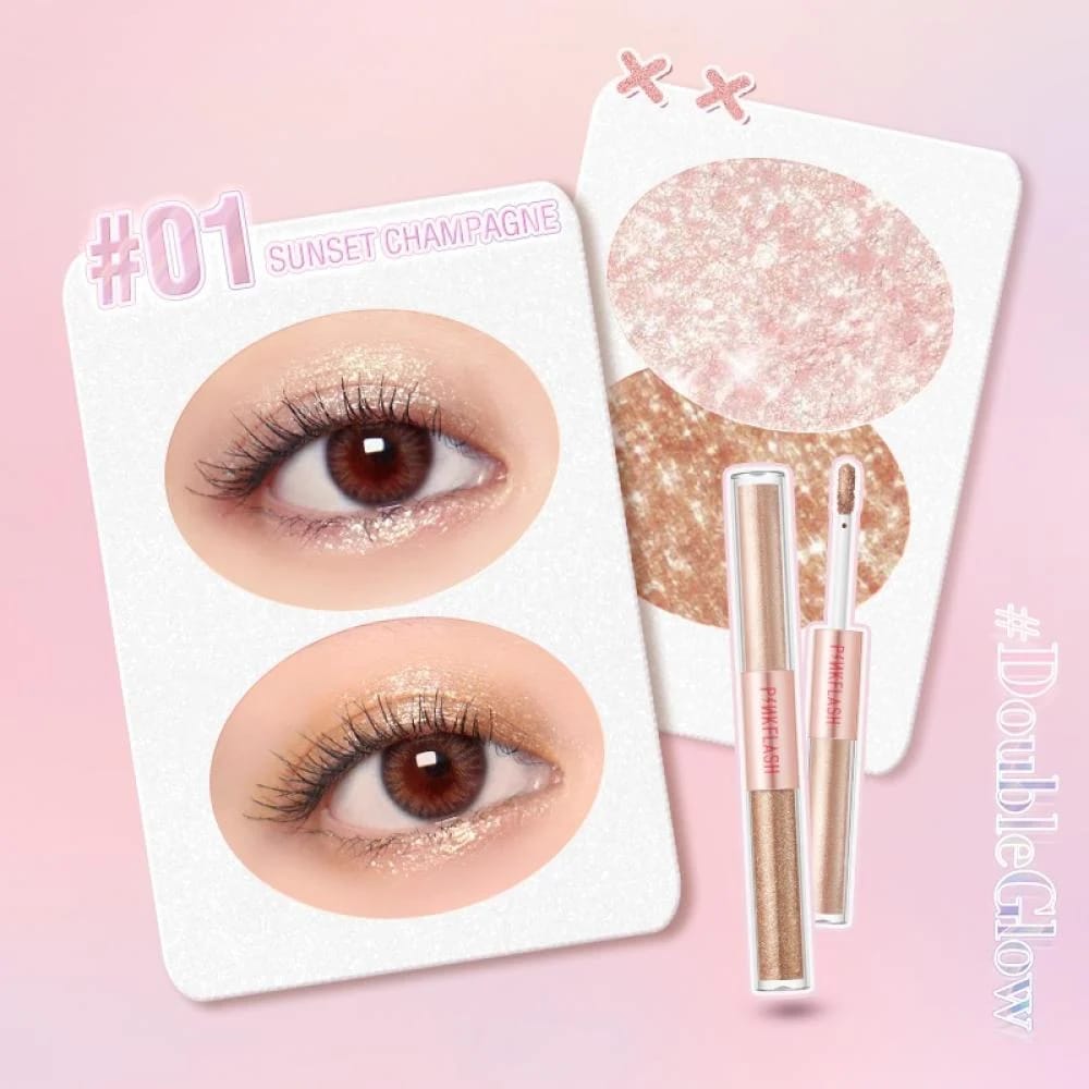 Pink Flash Shimmer Liquid Eyeshadow 01 Sunset Champagne