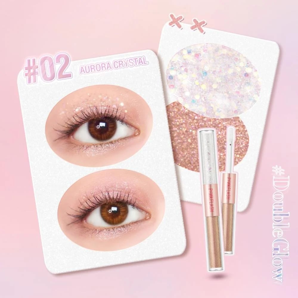 Pink Flash Shimmer Liquid Eyeshadow 02 Aurora Crystal