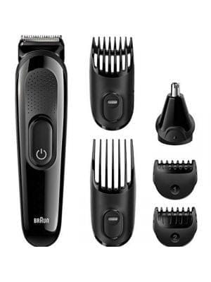 Braun BT5265 Beard Trimmer For Men, Mini Foil Shaver with Gillette ProGlide Razor, Black & Silver Metal