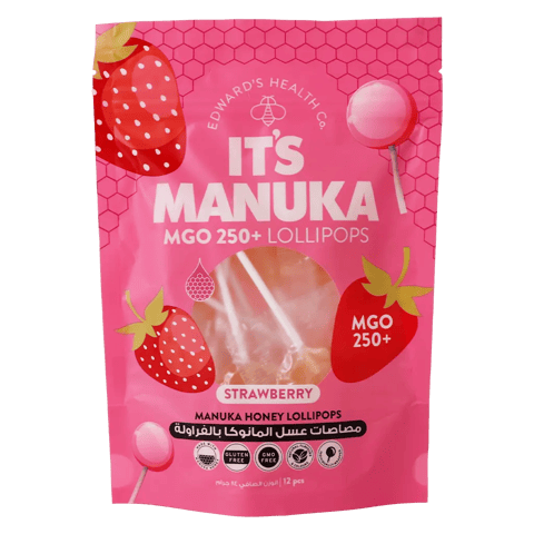 اتس مانوكا مصاصات فراولة 12 حبة