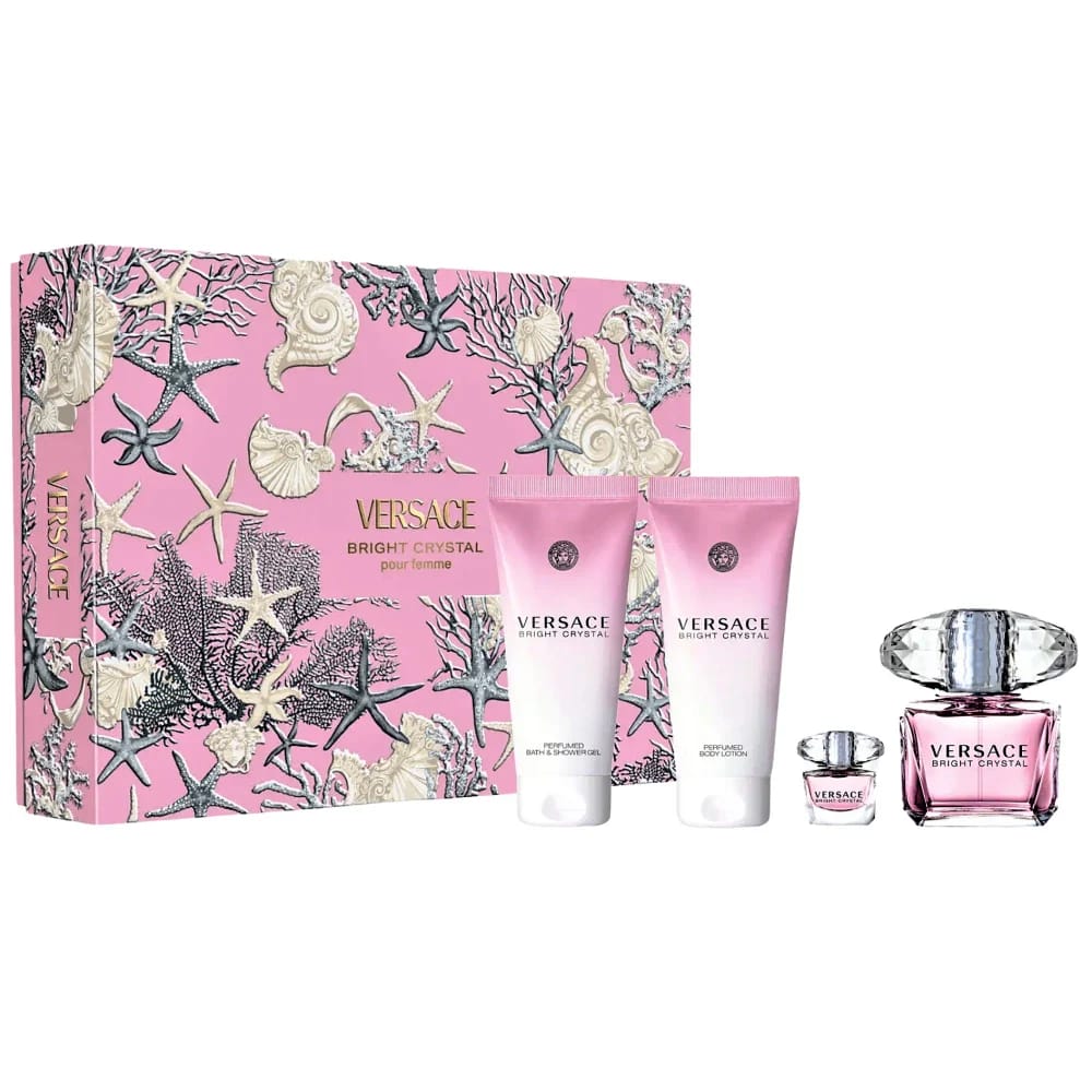 Versace Bright Crystal For Women Set Eau De Toilette 90ml ‚ Eau De Toilette 5ml ‚Prfm Body Lotion 100ml‚Prfm Bath&S/G 100ml