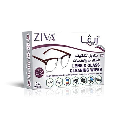 Ziva Lens & Glass Cleaning 24 Wipes