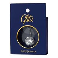 Glitz Piercing - Silver Crystal Circulr