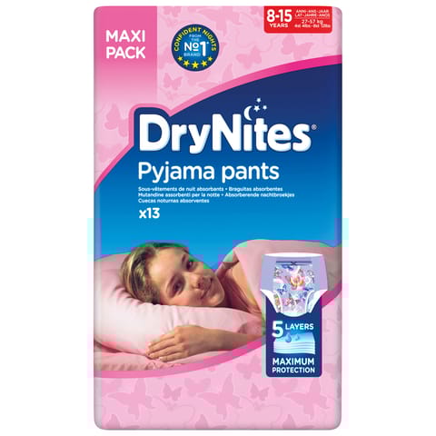 Huggies Drynites 8-15 Y Jumbo Girl 13X4